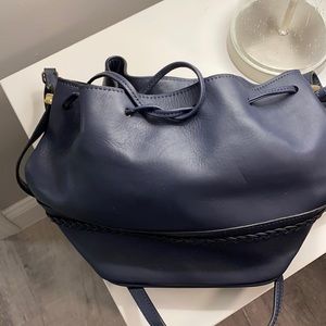 Dark navy blue Ivanka Trump leather purse never used